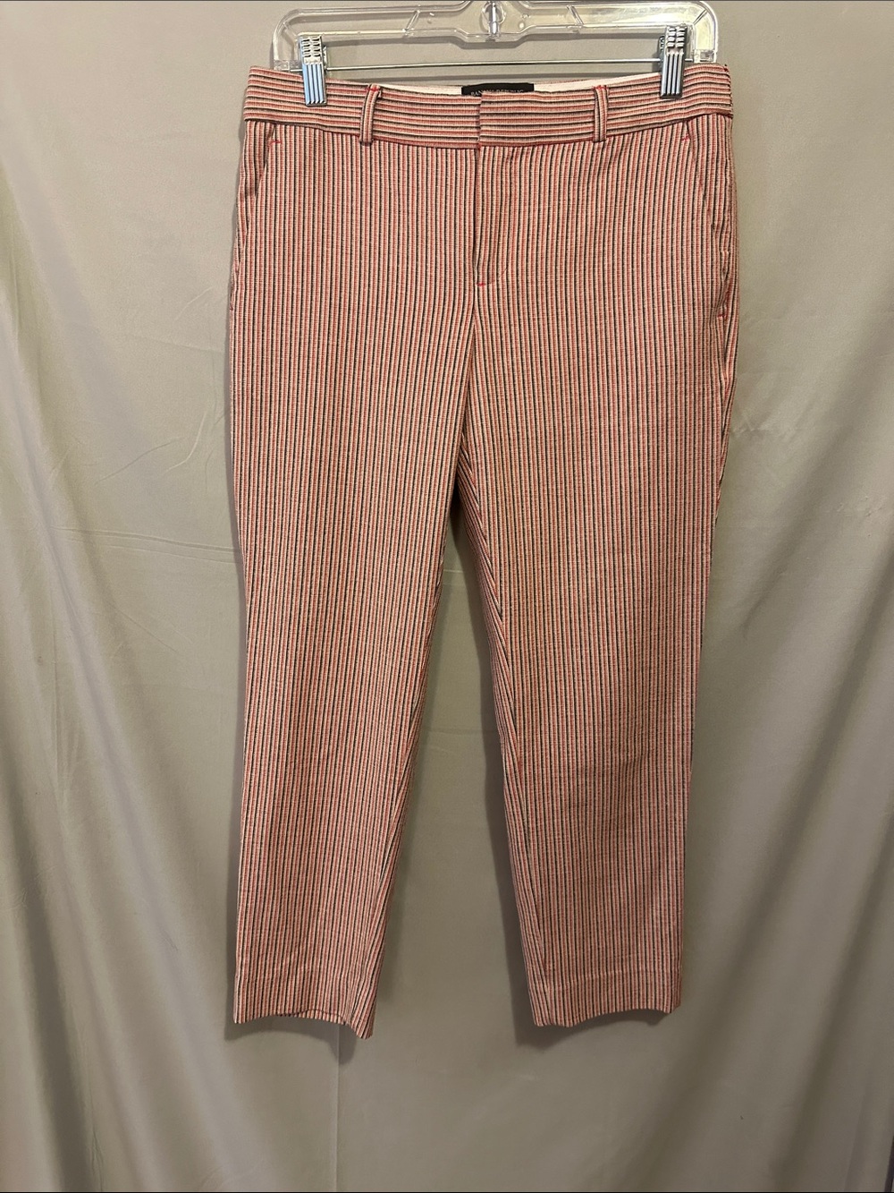 Banana Republic Red and White Striped Chinos